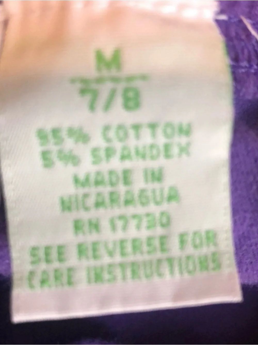 Circo Leggings Girls Elastic Waist Purple Casual Active Pants Girls Medium 7-8